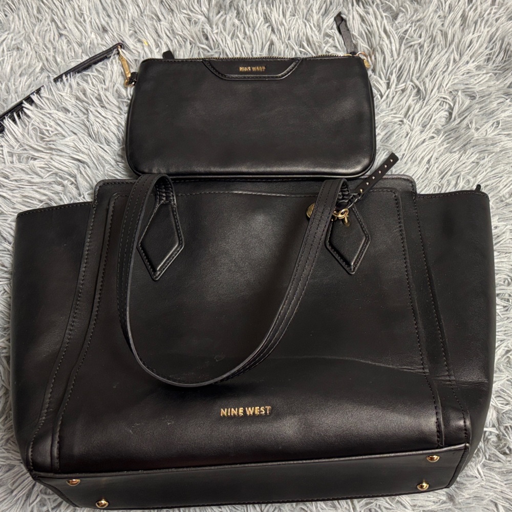Black Tote Bag and Wallet
